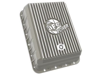 aFe Street Series Transmission Pan Raw w/ Machined Fins - Ram 2013-2024 6.7L