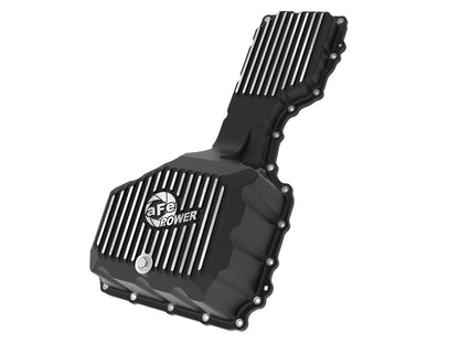 aFe Pro Series Engine Oil Pan Black w/ Machined Fins - Chevy/GMC 2020-2026 6.6L