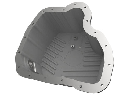 aFe Pro Series Engine Oil Pan Black w/ Machined Fins - Chevy/GMC 2011-2016 6.6L - Capacity 11, Height 5.96 in