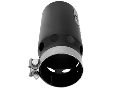 aFe SATURN 4S 409 Stainless Steel Clamp-on Exhaust Tip Black Right Side Exit