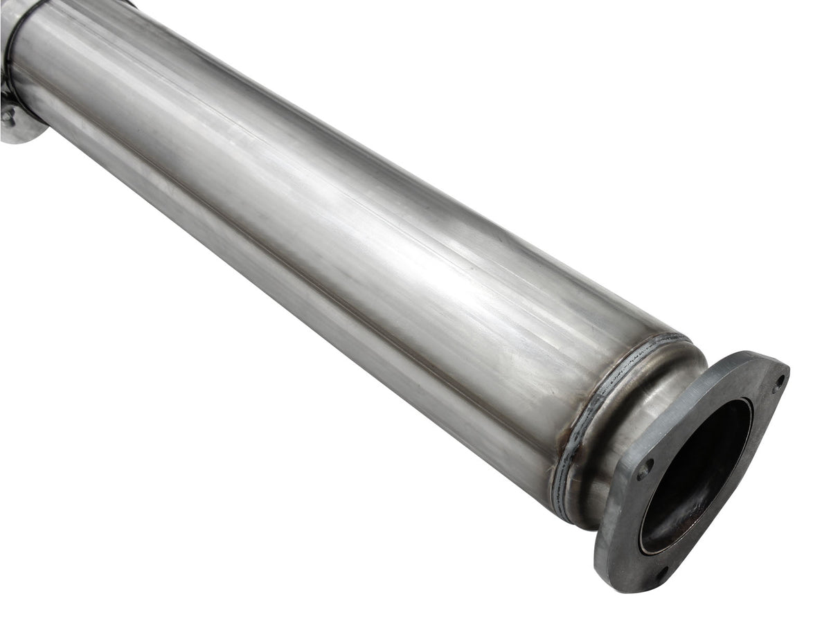 aFe ATLAS 5 IN Aluminized Steel DPF-Back Exhaust System w/Black Tip - Ford 2015-2016 6.7L