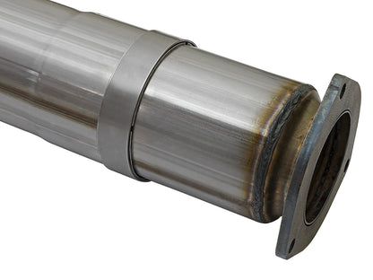 aFe Large Bore-HD 5 IN 409 Stainless Steel DPF-Back Exhaust System w/Polished Tip - Ford 2017-2026 6.7L