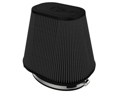 aFe Track Series Intake Replacement Air Filter w/ Black Pro 5R Media - Black, Flange Inside Diameter 5.50 x 7.50 in