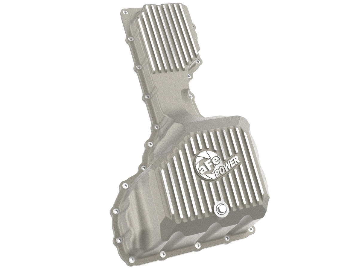 aFe Street Series Engine Oil Pan Raw w/ Machined Fins - Chevy/GMC 2020-2026 6.6L