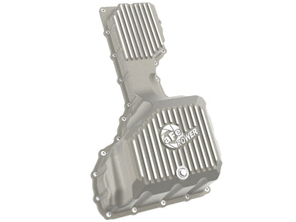 aFe Street Series Engine Oil Pan Raw w/ Machined Fins - Chevy/GMC 2020-2026 6.6L