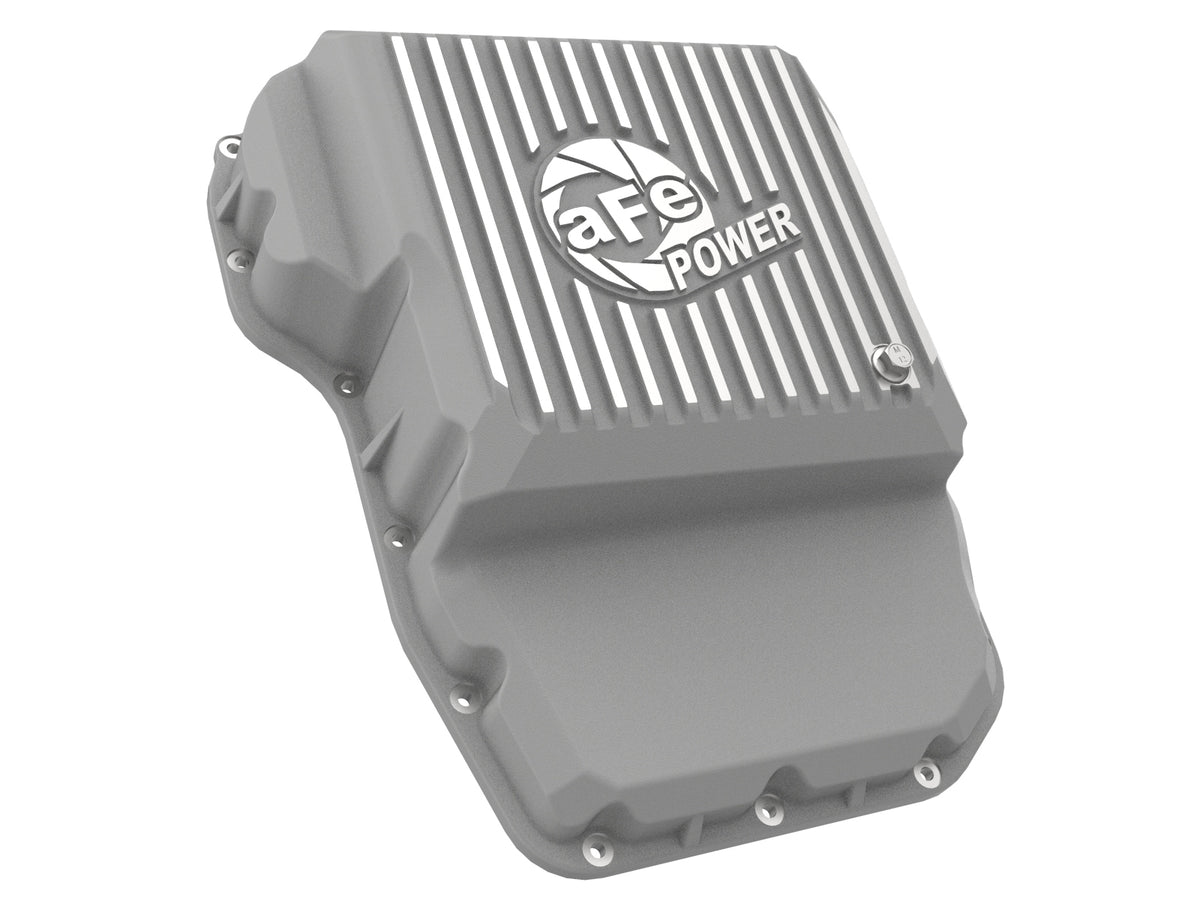 aFe Street Series Transmission Pan Raw w/ Machined Fins - Dodge/Ram 2007-2024 6.7L