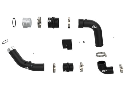 aFe BladeRunner Aluminum Hot and Cold Charge Pipe Kit Black - Ford 2023-2026 6.7L - 46-20684-B