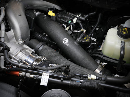 aFe BladeRunner 3 IN Aluminum Hot Charge Pipe Black - Ford 2023-2026 6.7L