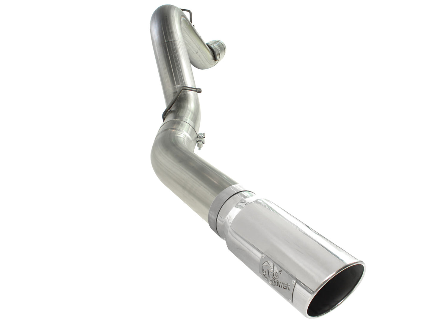 aFe Large Bore-HD 5 IN 409 Stainless Steel DPF-Back Exhaust System w/Polished Tip - Chevy/GMC 2011-2016 6.6L