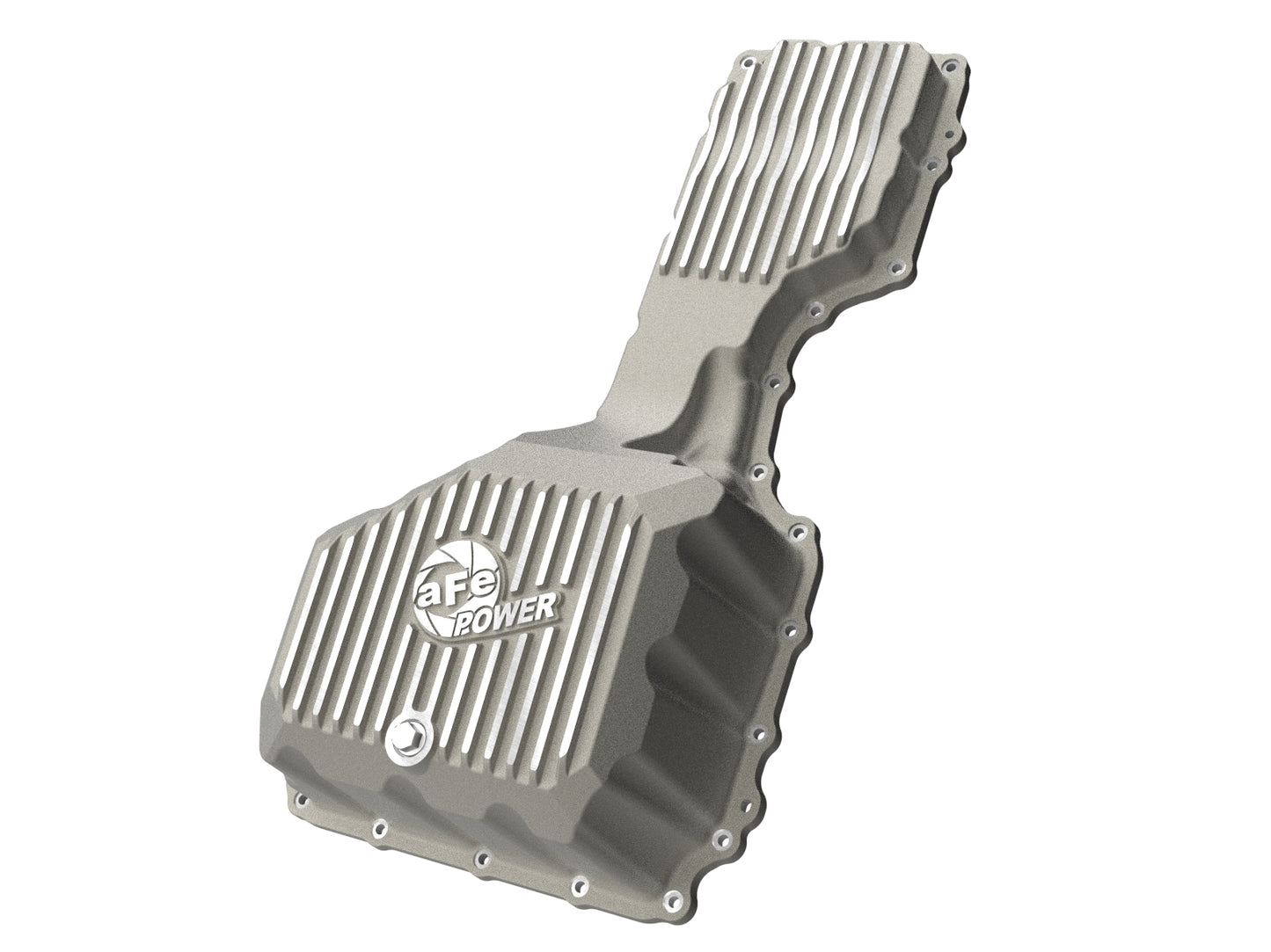 aFe Street Series Engine Oil Pan Raw w/ Machined Fins - Chevy/GMC 2017-2019 6.6L