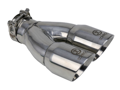 aFe Takeda 304 Stainless Steel Clamp-on Exhaust Tip Polished - 49T25364-P10