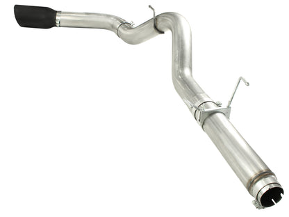 aFe Large Bore-HD 5 IN 409 Stainless Steel DPF-Back Exhaust System w/Black Tip - Dodge/Ram 2007-2012 6.7L
