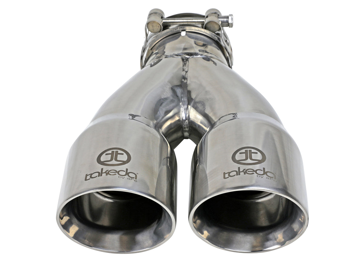 aFe Takeda 304 Stainless Steel Clamp-on Exhaust Tip Polished - 49T25364-P10