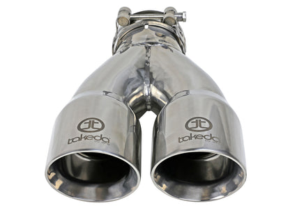 aFe Takeda 304 Stainless Steel Clamp-on Exhaust Tip Polished - 49T25364-P10