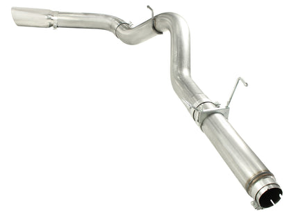aFe Large Bore-HD 5 IN 409 Stainless Steel DPF-Back Exhaust System w/Polished Tip - Dodge/Ram 2007-2012 6.7L