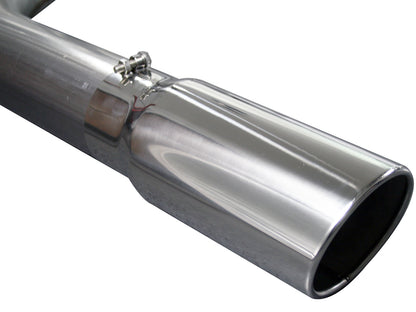 aFe Large Bore-HD 5 IN 409 Stainless Steel Cat-Back Exhaust System w/ Polished Tip