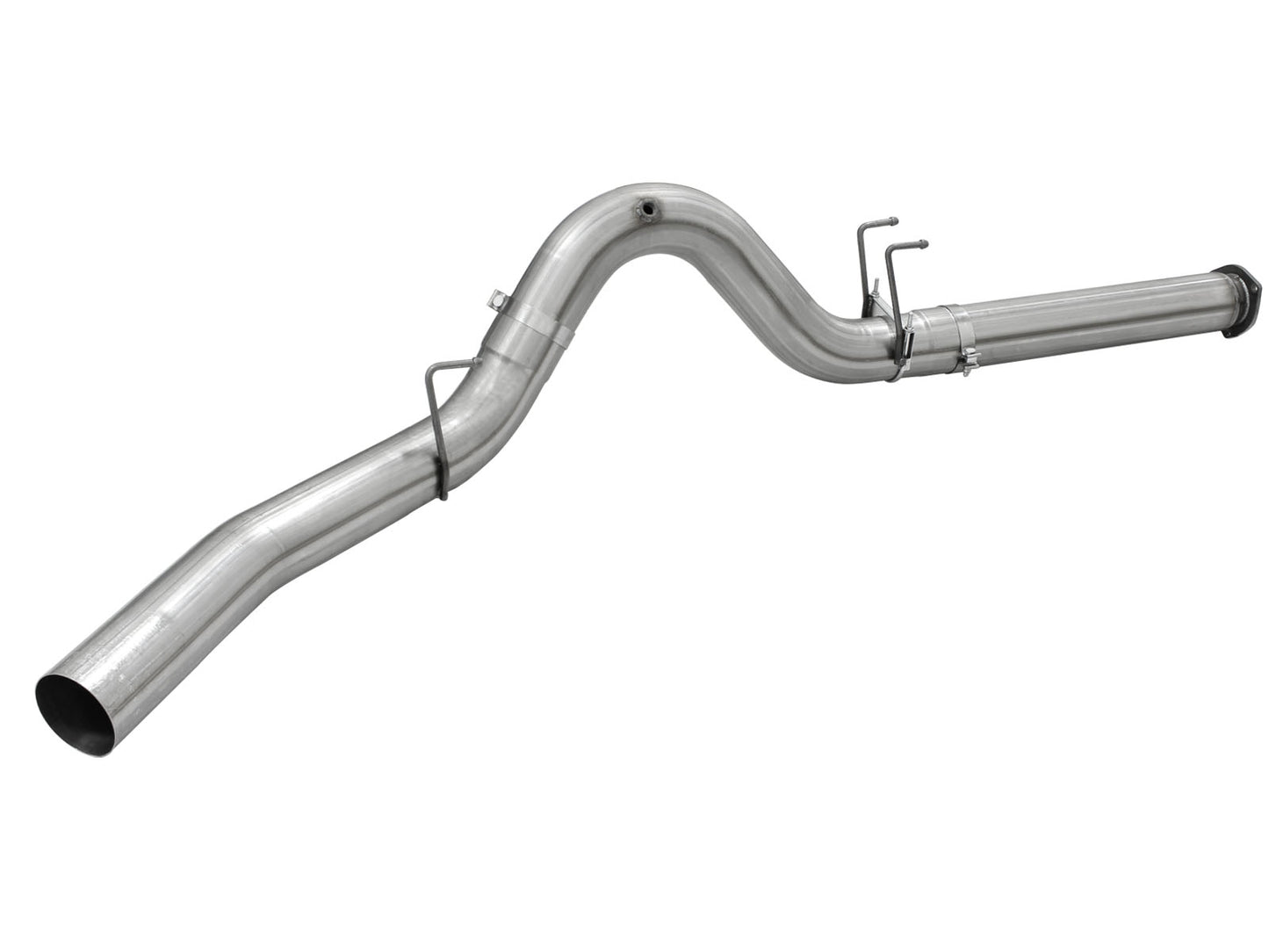 aFe Large Bore-HD 5 IN 409 Stainless Steel DPF-Back Exhaust System - Ford 2015-2016 6.7L