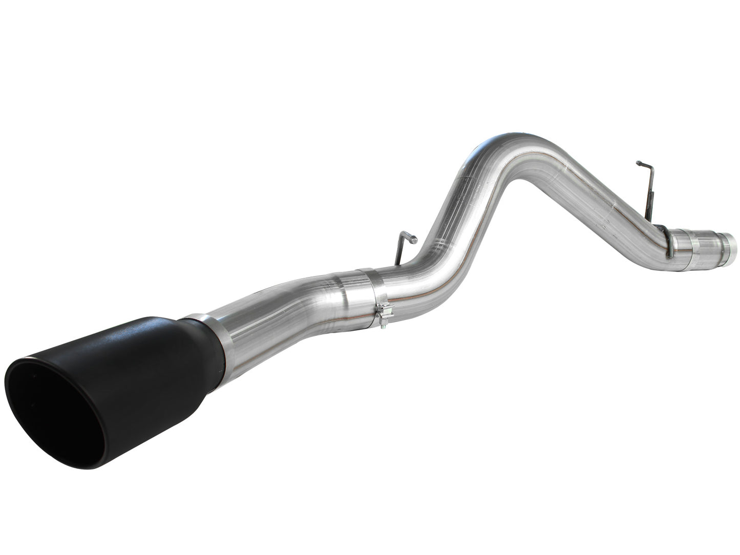 aFe Large Bore-HD 5 IN 409 Stainless Steel DPF-Back Exhaust System w/Black Tip - Chevy/GMC 2011-2016 6.6L