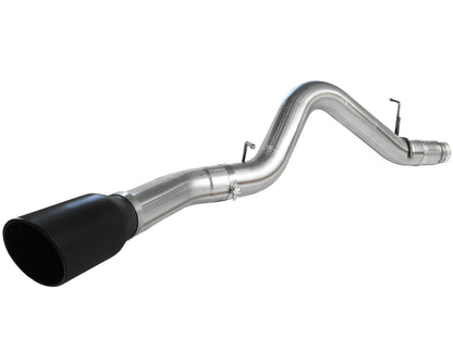aFe Large Bore-HD 5 IN 409 Stainless Steel DPF-Back Exhaust System w/Black Tip - Chevy/GMC 2011-2016 6.6L