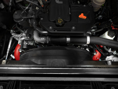aFe BladeRunner Aluminum Hot and Cold Charge Pipe Kit Black - Ram 2025-2026 6.7L - Red