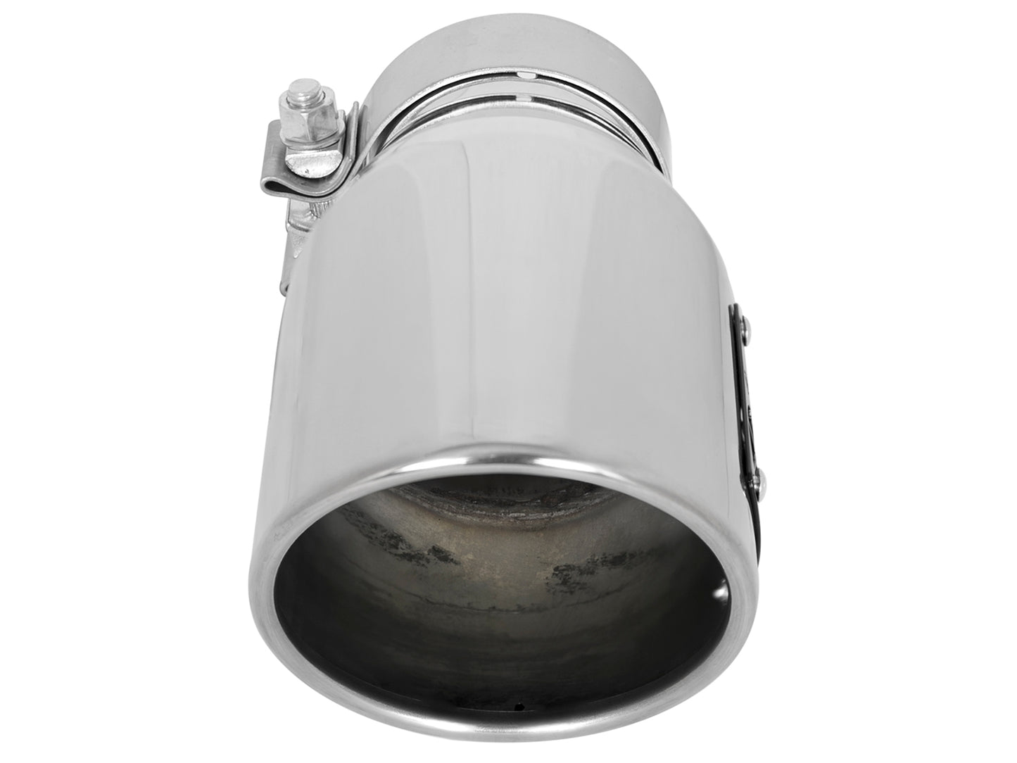 aFe MACH Force-Xp 409 Stainless Steel Clamp-on Exhaust Tip Polished - Left, Inlet Inside Diameter 3 in