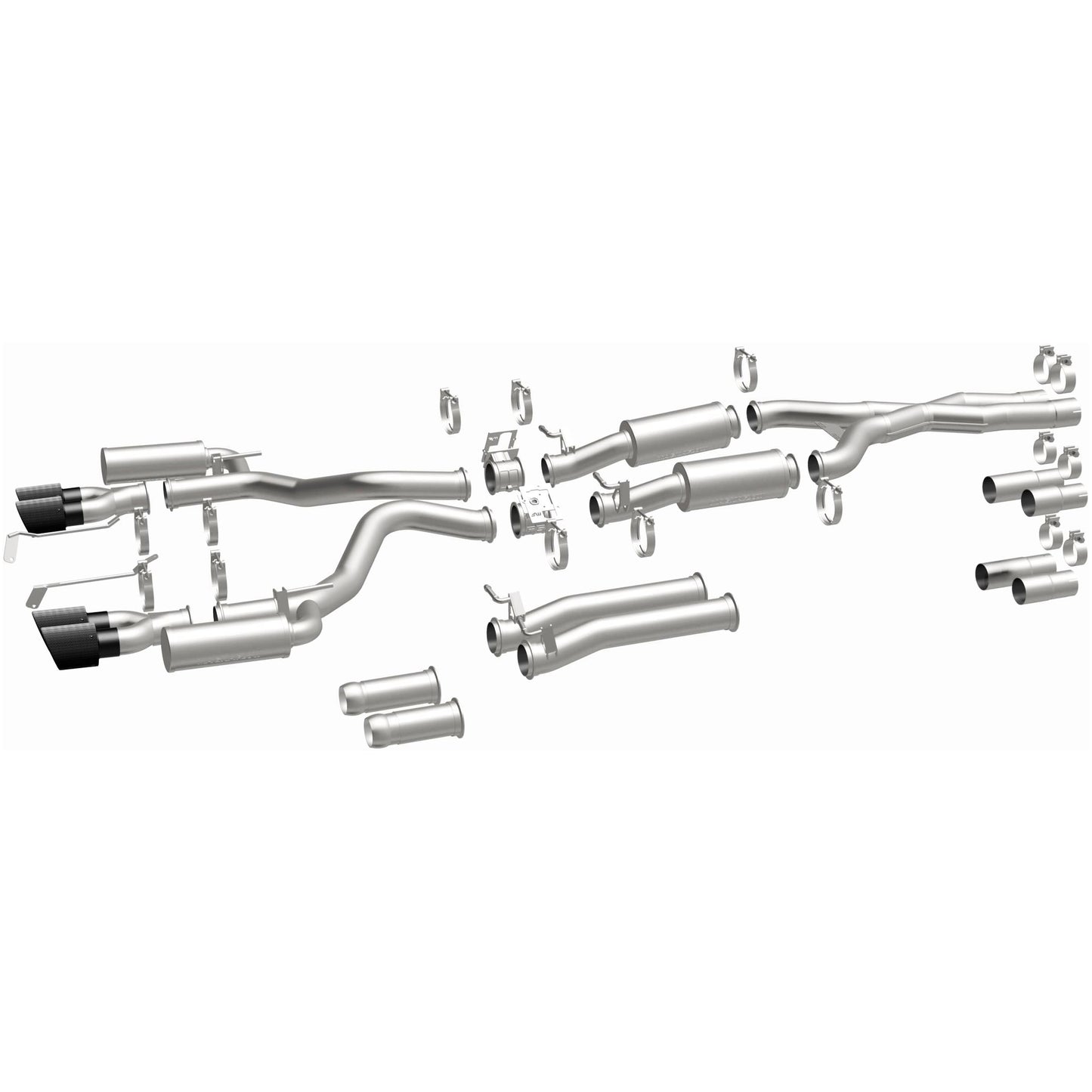 MagnaFlow xMOD Series Carbon Fiber Tips Cat-Back System 19536