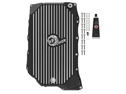 aFe Pro Series Transmission Pan Black w/ Machined Fins - Chevy/GMC 2020-2026 6.6L