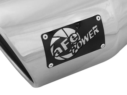 aFe MACH Force-Xp 304 Stainless Steel Clamp-on Exhaust Tip Polished Left Side Exit - 49T50702-P12