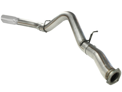 aFe Large Bore-HD 5 IN 409 Stainless Steel DPF-Back Exhaust System w/Polished Tip - Chevy/GMC 2007-2010 6.6L