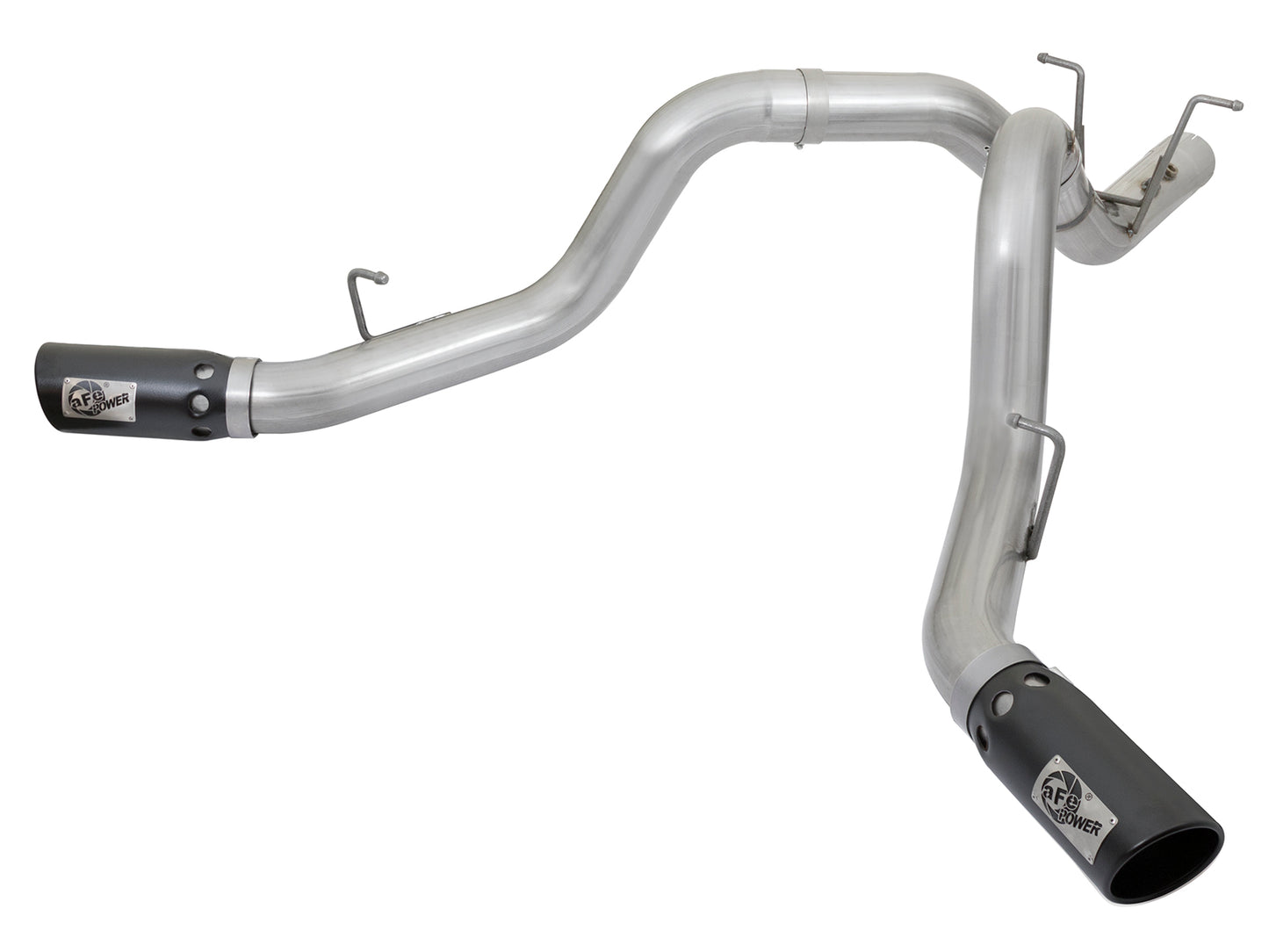 aFe ATLAS 4 IN Aluminized Steel DPF-Back Exhaust System w/ Black Tip - Chevy/GMC 2017-2019 6.6L