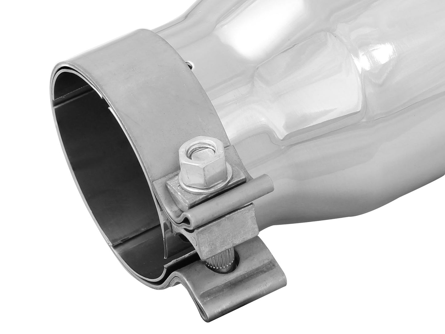 aFe MACH Force-Xp 304 Stainless Steel Clamp-on Exhaust Tip Polished - 49T30401-P09