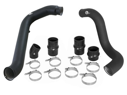 aFe BladeRunner 3 IN Aluminum Hot and Cold Charge Pipe Kit Black - Ford 2003-2007 6.0L