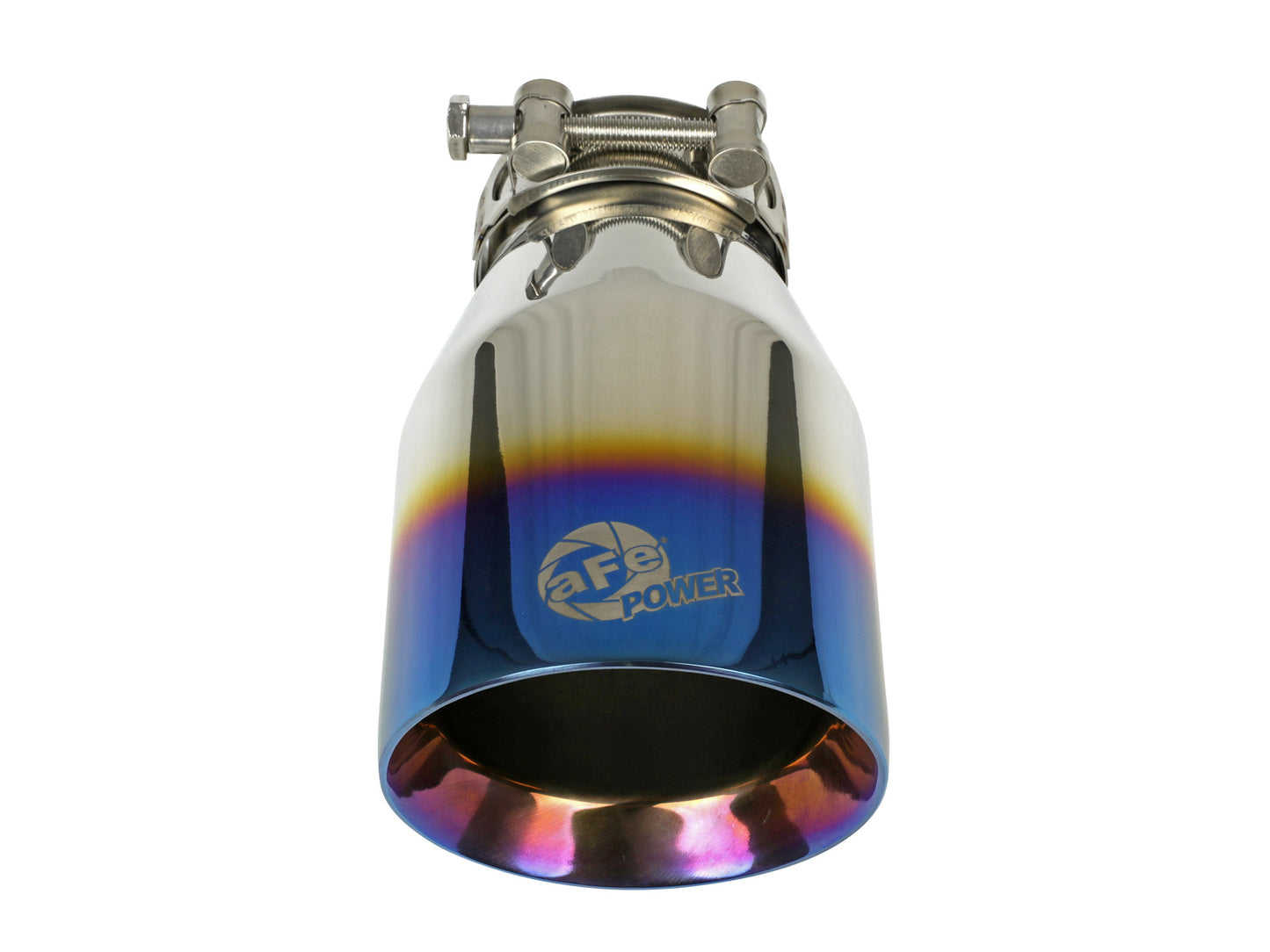 aFe MACH Force-Xp 304 Stainless Steel Clamp-on Exhaust Tip Blue Flame