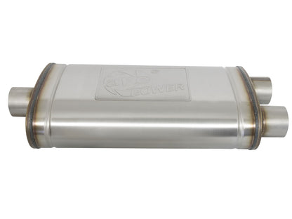 aFe MACH Force-Xp 304 Stainless SteelSingle 3 IN Inlet to Dual 3 IN Outlet Muffler