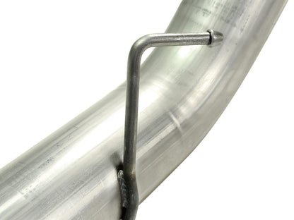 aFe Large Bore-HD 5 IN 409 Stainless Steel DPF-Back Exhaust System w/Polished Tip - Ford 2011-2014 6.7L