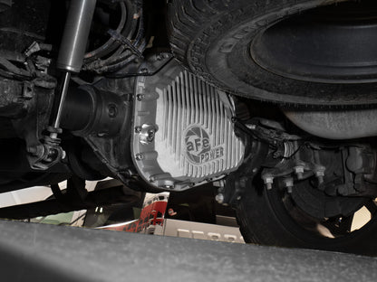 aFe Street Series Rear Differential Cover Raw w/ Machined Fins - Ford 2023-2026 6.7L/7.3L
