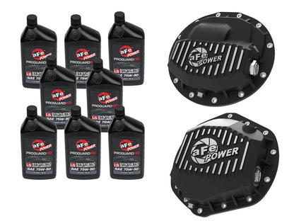 aFe Front & Rear Differential Cover Package w/ Oil - Ram 2013-2018 6.7L