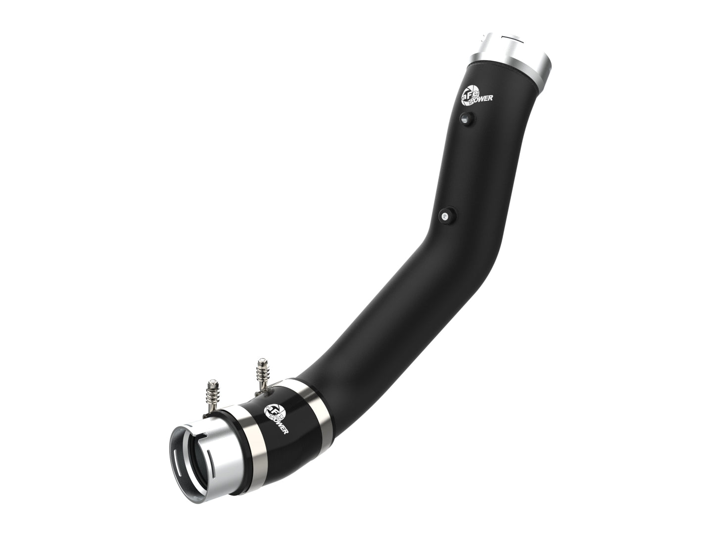 aFe BladeRunner 3-1/2 IN Aluminum Cold Charge Pipe Black - Chevy/GMC 2020-2023 6.6L