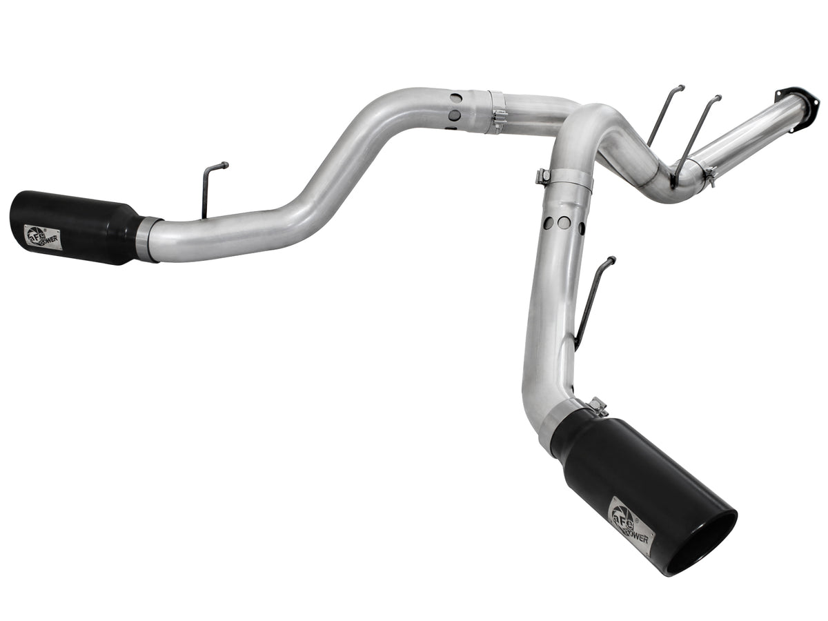aFe ATLAS 4 IN Aluminized Steel DPF-Back Exhaust System w/Black Tip - Ford 2011-2014 6.7L