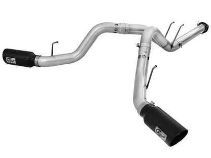 aFe ATLAS 4 IN Aluminized Steel DPF-Back Exhaust System w/Black Tip - Ford 2011-2014 6.7L