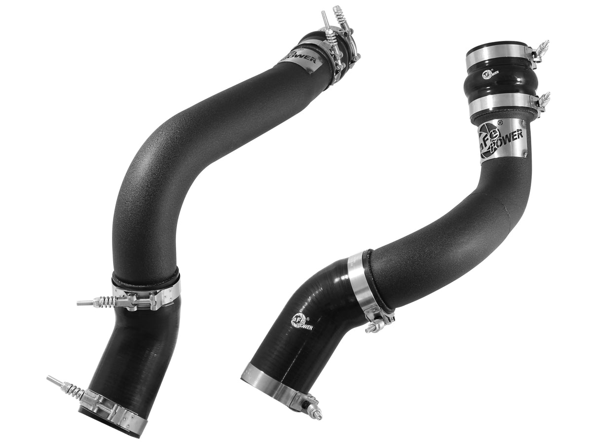 aFe BladeRunner 3 IN Aluminum Hot and Cold Charge Pipe Kit Black - Ram 2013-2018 6.7L