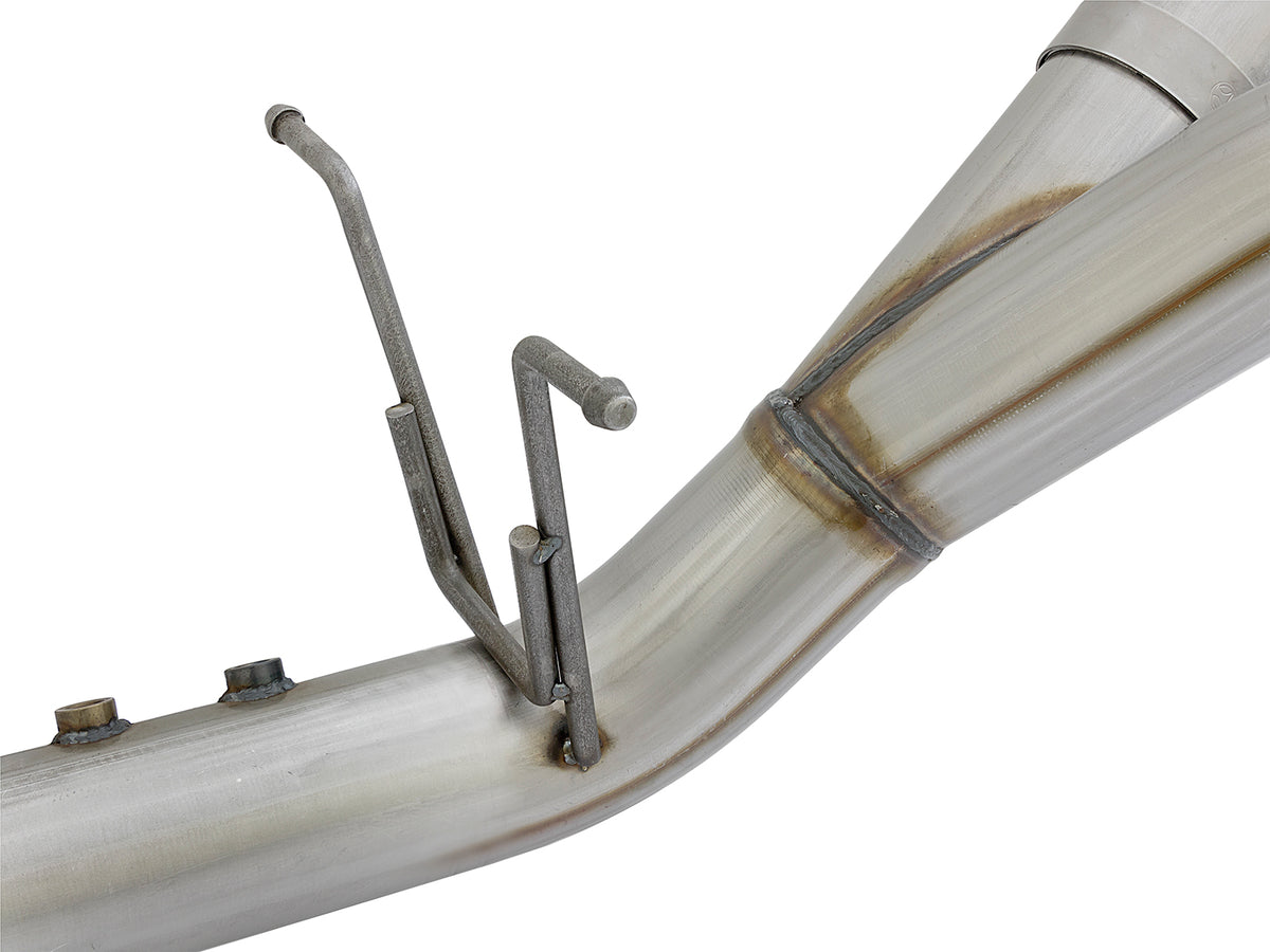 aFe ATLAS 4 IN Aluminized Steel DPF-Back Exhaust System w/ Polished Tip - Chevy/GMC 2017-2019 6.6L - 49-04086-P