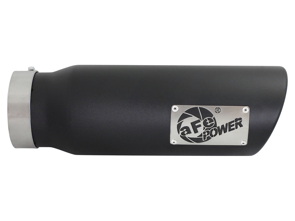 aFe MACH Force-Xp 409 Stainless Steel Clamp-on Exhaust Tip Black - 49T40501-B15
