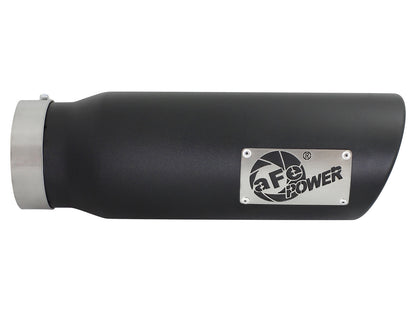 aFe MACH Force-Xp 409 Stainless Steel Clamp-on Exhaust Tip Black - 49T40501-B15