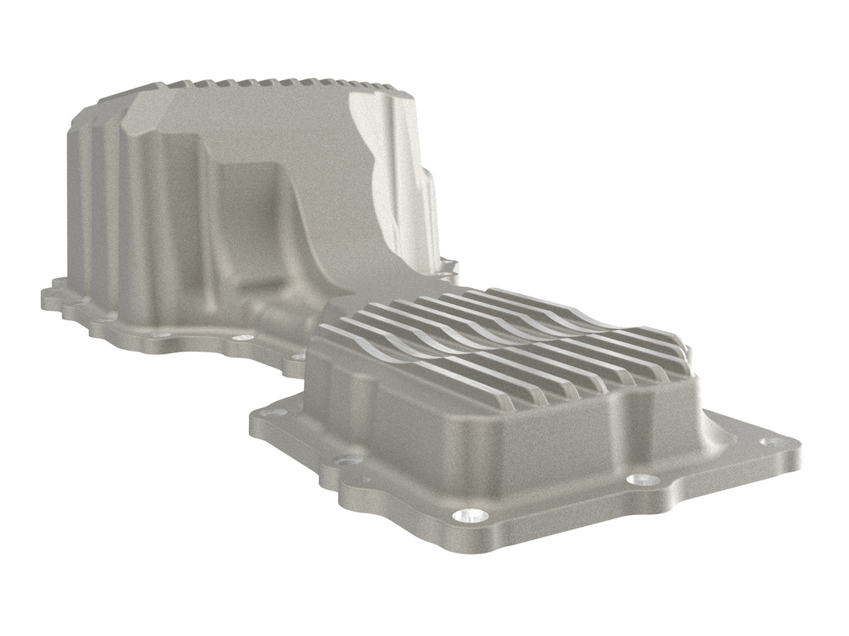 aFe Street Series Engine Oil Pan Raw w/ Machined Fins - Chevy/GMC 2017-2019 6.6L