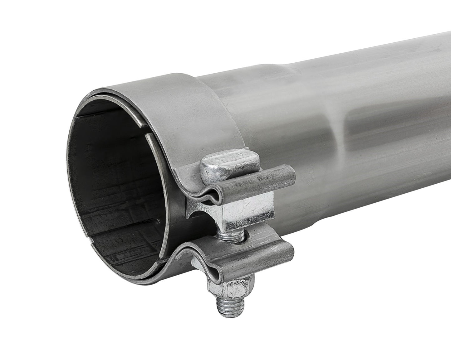 aFe MACH Force-Xp 304 Stainless Steel Resonator Delete Pipe - Clamp Type Band, Overall Length 19 in