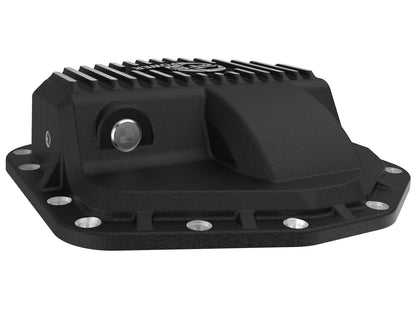 aFe Pro Series Front Differential Cover Black w/ Machined Fins - Ford 2023-2026 6.7L/7.3L