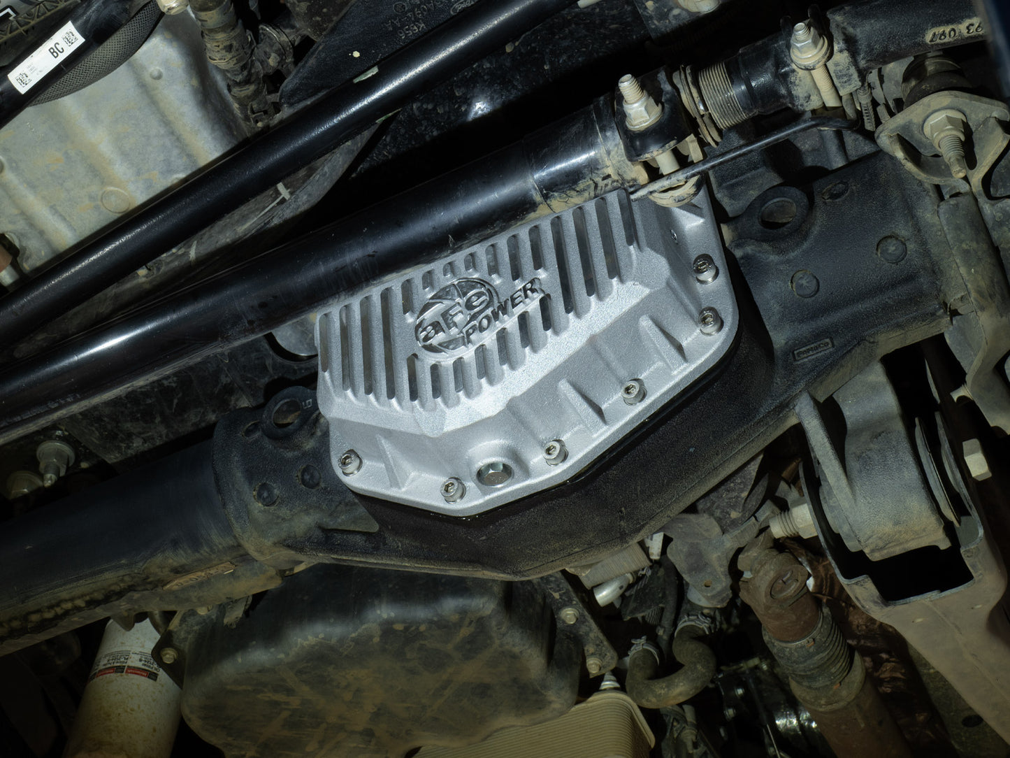 aFe Street Series Front Differential Cover Raw w/ Machined Fins - Ford 2023-2026 6.7L/7.3L