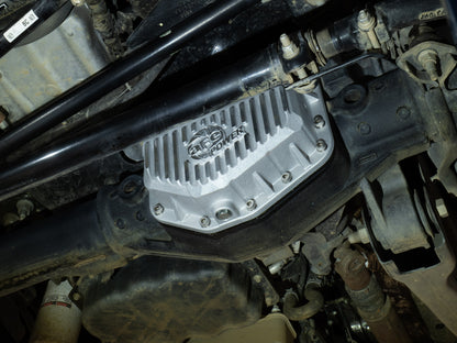 aFe Street Series Front Differential Cover Raw w/ Machined Fins - Ford 2023-2026 6.7L/7.3L