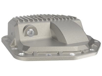 aFe Street Series Front Differential Cover Raw w/ Machined Fins - Ford 2023-2026 6.7L/7.3L